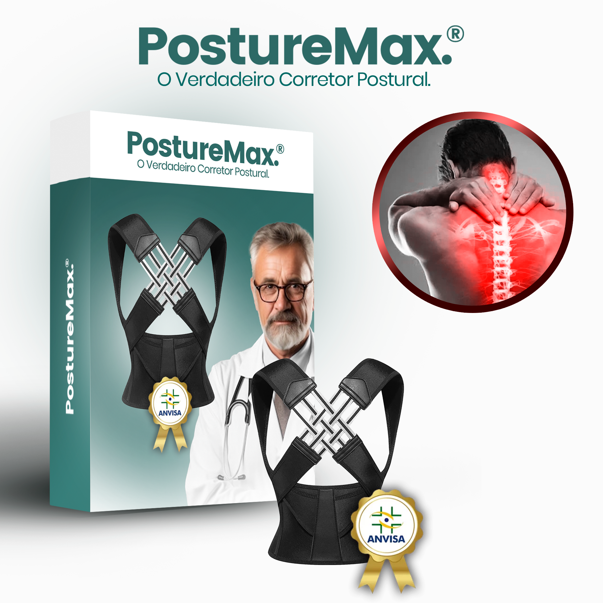 Corretor Postural - PostureMax® + BRINDES EXCLUSIVOS + FRETE GRÁTIS ATÉ 23:59